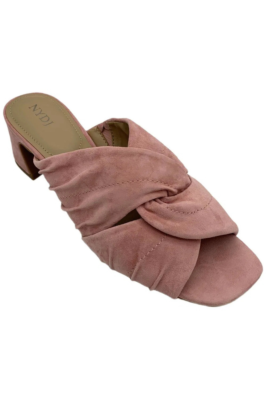 NYDJ Women's Griselda Suede Heeled Sandals Pink - Medium